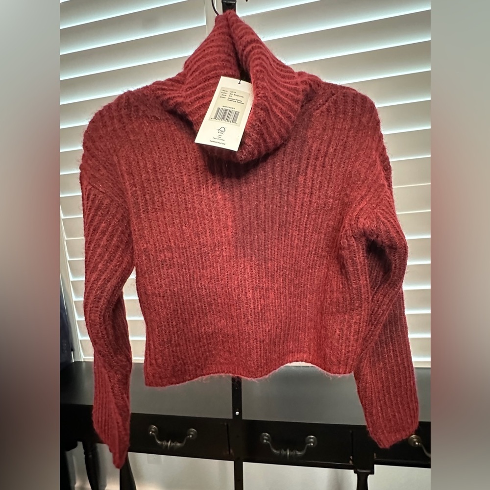 Thakoon | Cropped Ribbed Turtle Neck Sweater